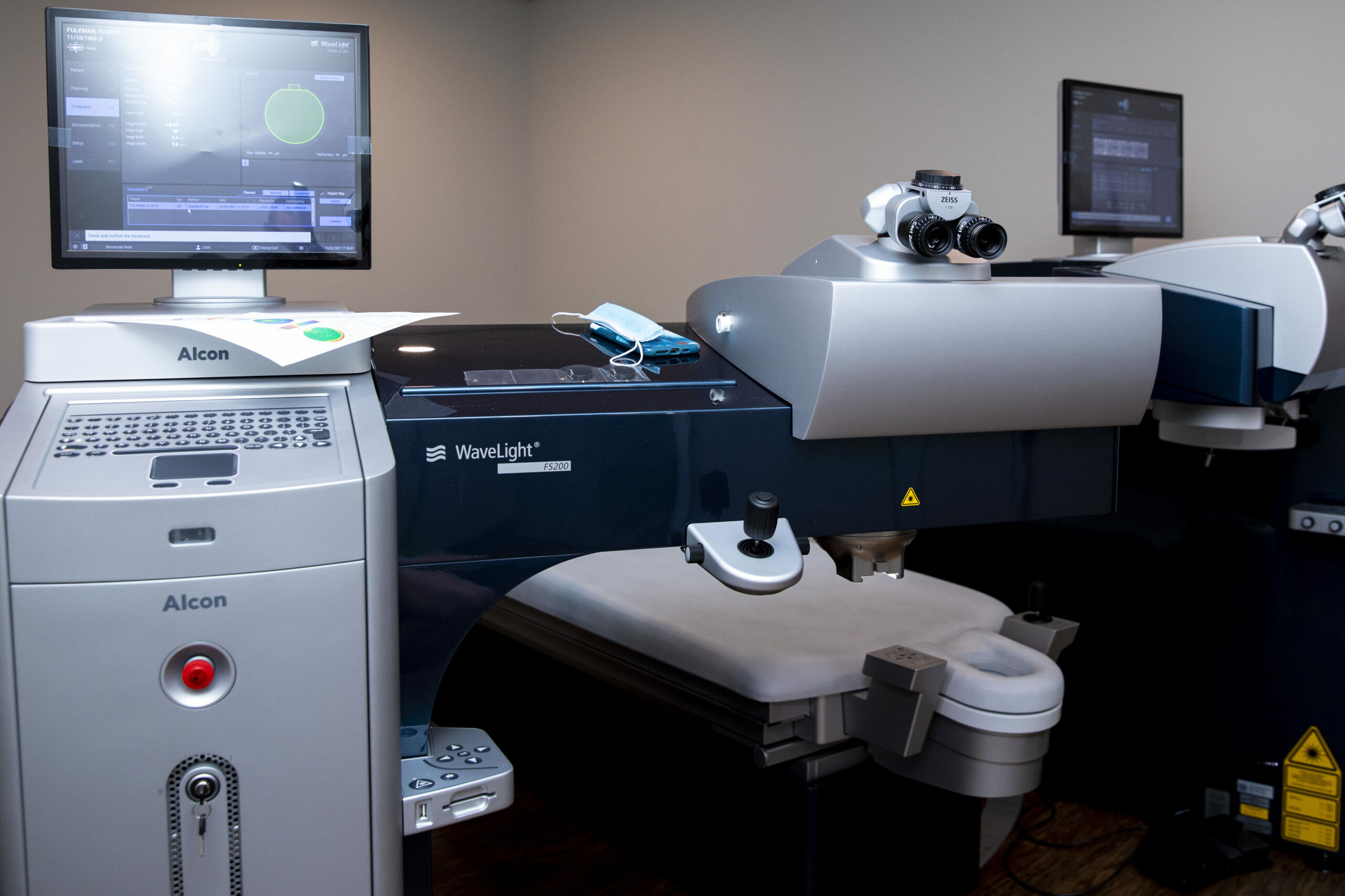 Lasik eye surgery clinic medical equipment.