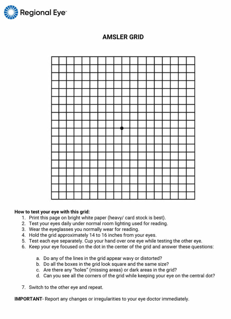 Amsler Grid Test